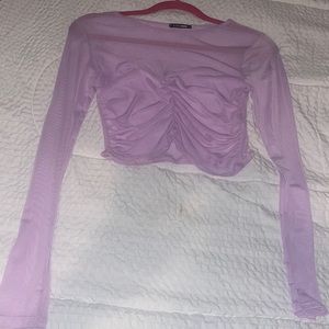 See through crop top